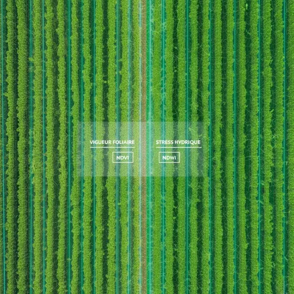 Indice NDVI après segmentation — NDVI NDWI vigne
