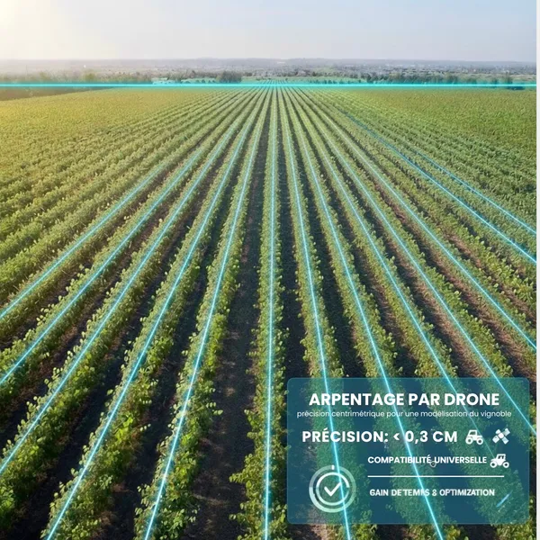 Arpentage des parcelles — précision ±0,5 cm par drone